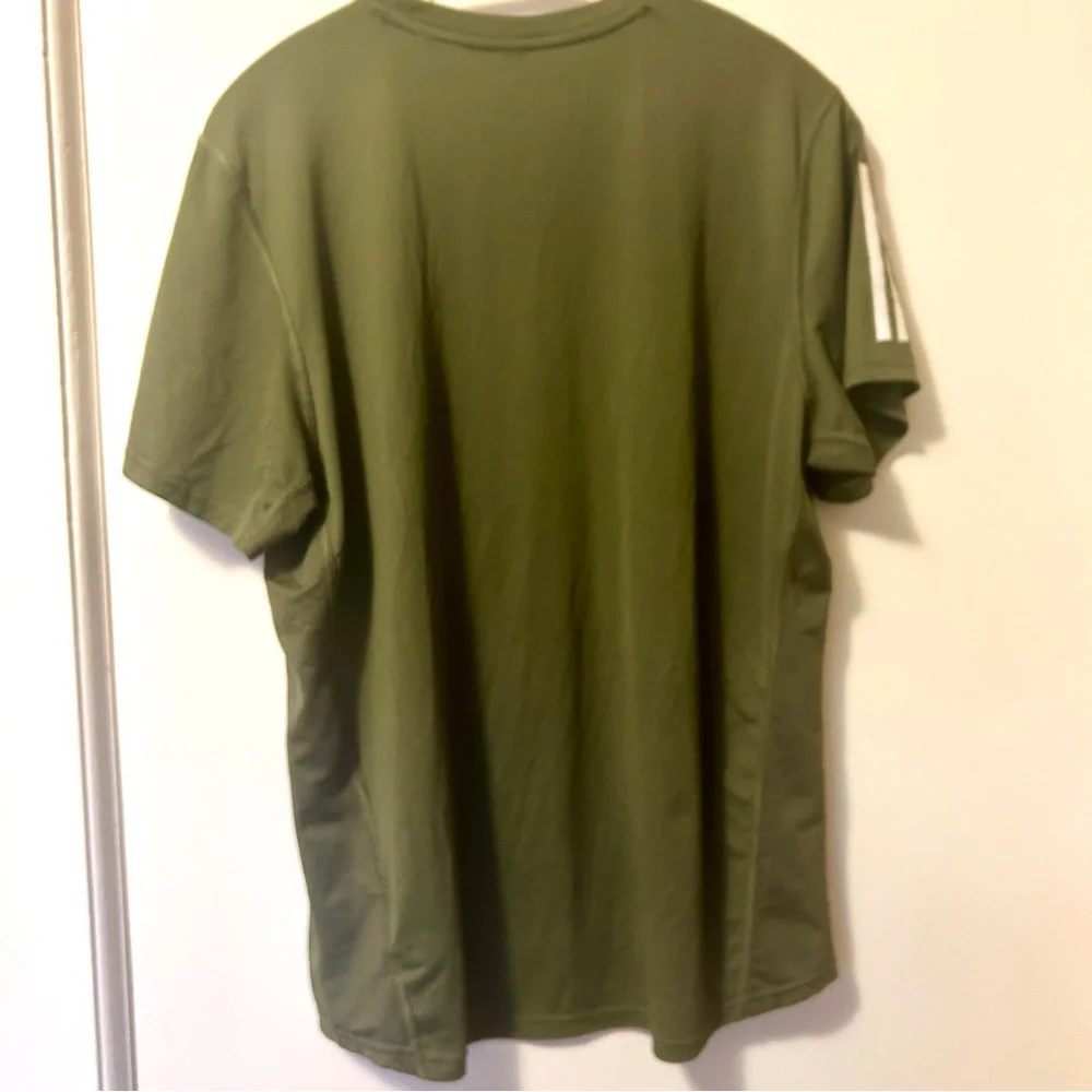Adidas Own The Run Tee Shirt Olive Green Men's X Large